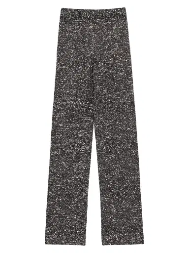 Valentino Garavani Women's Sequin Thread Knit Pants - Black Silver - Size XS | Thumbnail 1 Valentino Garavani Women's Sequin Thread Knit Pants - Black Silver - Size XS | Thumbnail 1