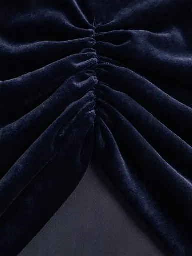 Valentino Garavani Women's Velvet Skirt - Navy - Size 2 | Thumbnail 5 Valentino Garavani Women's Velvet Skirt - Navy - Size 2 | Thumbnail 5