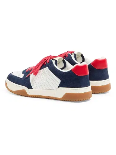 Valentino Garavani Men's Sparry Sneakers in Split Leather and Nappa - Cobalt White Coral - Size 7.5 | Thumbnail 3 Valentino Garavani Men's Sparry Sneakers in Split Leather and Nappa - Cobalt White Coral - Size 7.5 | Thumbnail 3