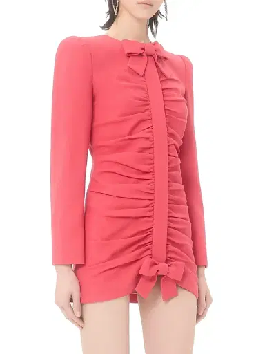Valentino Garavani Women's Crispy Light Wool Jacket - Coral | Thumbnail 2 Valentino Garavani Women's Crispy Light Wool Jacket - Coral | Thumbnail 2