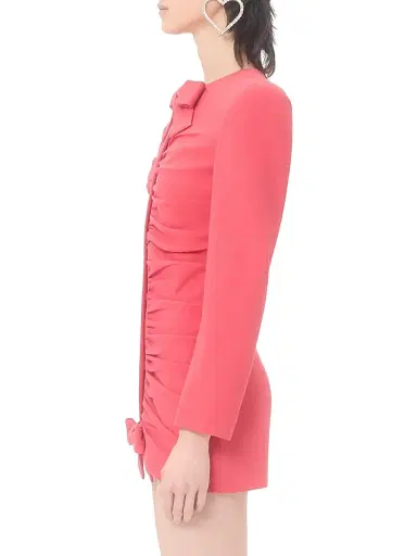 Valentino Garavani Women's Crispy Light Wool Jacket - Coral | Thumbnail 3 Valentino Garavani Women's Crispy Light Wool Jacket - Coral | Thumbnail 3