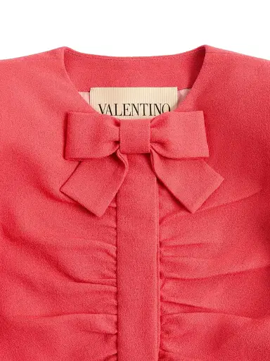 Valentino Garavani Women's Crispy Light Wool Jacket - Coral | Thumbnail 6 Valentino Garavani Women's Crispy Light Wool Jacket - Coral | Thumbnail 6