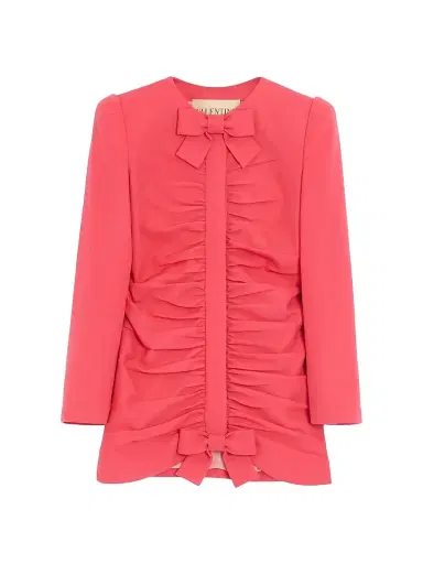 Valentino Garavani Women's Crispy Light Wool Jacket - Coral | Thumbnail 1 Valentino Garavani Women's Crispy Light Wool Jacket - Coral | Thumbnail 1