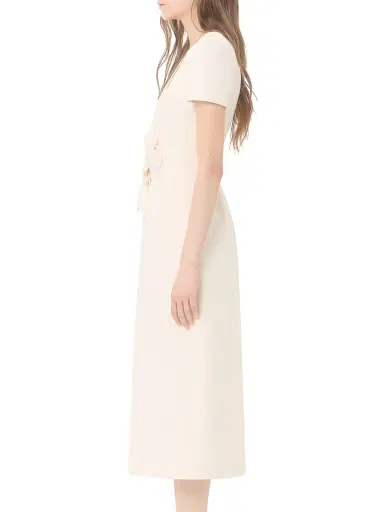 Valentino Garavani Women's Embroidered Crepe Couture Dress - | Thumbnail 3 Valentino Garavani Women's Embroidered Crepe Couture Dress - | Thumbnail 3