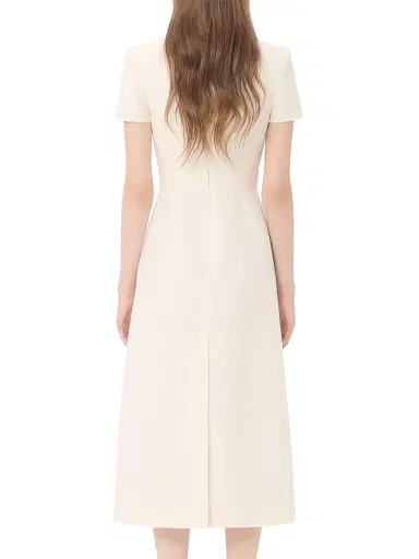 Valentino Garavani Women's Embroidered Crepe Couture Dress - | Thumbnail 4 Valentino Garavani Women's Embroidered Crepe Couture Dress - | Thumbnail 4
