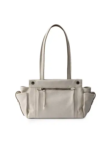 Prada Women's Route Medium Leather Tote Bag - Beige Khaki | Thumbnail 6 Prada Women's Route Medium Leather Tote Bag - Beige Khaki | Thumbnail 6
