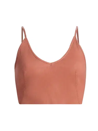 Rick Owens Women's Leather Crop Top - Coral | Thumbnail 1 Rick Owens Women's Leather Crop Top - Coral | Thumbnail 1