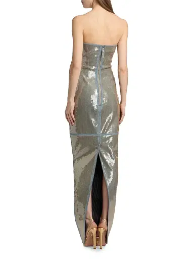 Rick Owens Women's Temple Prong Sequined Gown - Blue Sand - Size 6 | Thumbnail 5 Rick Owens Women's Temple Prong Sequined Gown - Blue Sand - Size 6 | Thumbnail 5