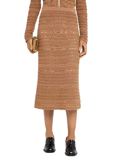 Fabiana Filippi Women's Sequined Cotton-Linen Pencil Skirt - Vimini | Thumbnail 3 Fabiana Filippi Women's Sequined Cotton-Linen Pencil Skirt - Vimini | Thumbnail 3