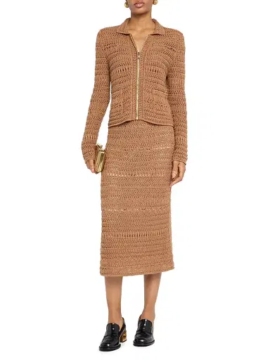 Fabiana Filippi Women's Textured Open Knit Jacket - Vimini | Thumbnail 2 Fabiana Filippi Women's Textured Open Knit Jacket - Vimini | Thumbnail 2