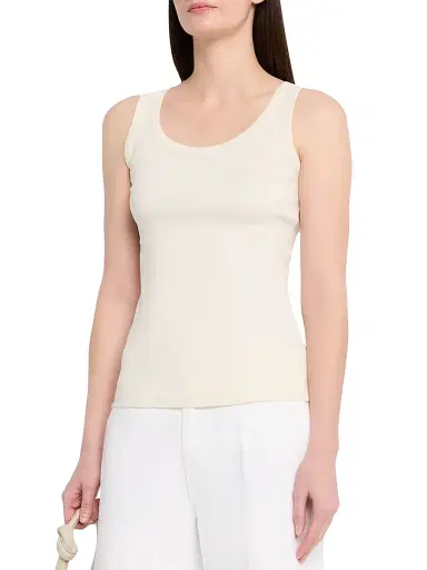 Fabiana Filippi Women's Jersey Cotton Tank - Burro | Thumbnail 3 Fabiana Filippi Women's Jersey Cotton Tank - Burro | Thumbnail 3