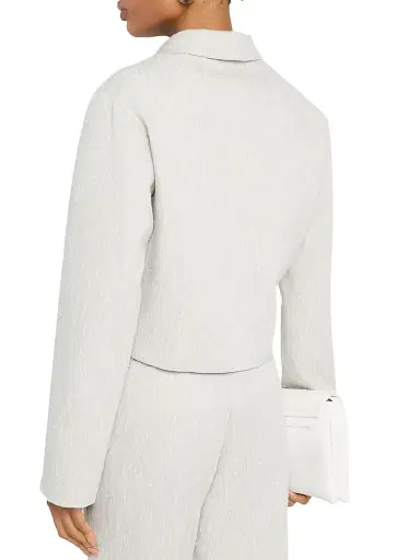 Fabiana Filippi Women's Slubbed Tailoring Boxi Jacket - Ghiaccio | Thumbnail 3 Fabiana Filippi Women's Slubbed Tailoring Boxi Jacket - Ghiaccio | Thumbnail 3