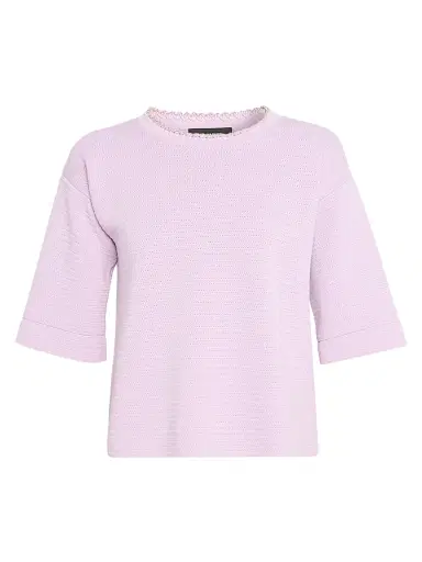 Fabiana Filippi Women's Basket Weave Short-Sleeve Sweater - Rosa Lilla | Thumbnail 1 Fabiana Filippi Women's Basket Weave Short-Sleeve Sweater - Rosa Lilla | Thumbnail 1