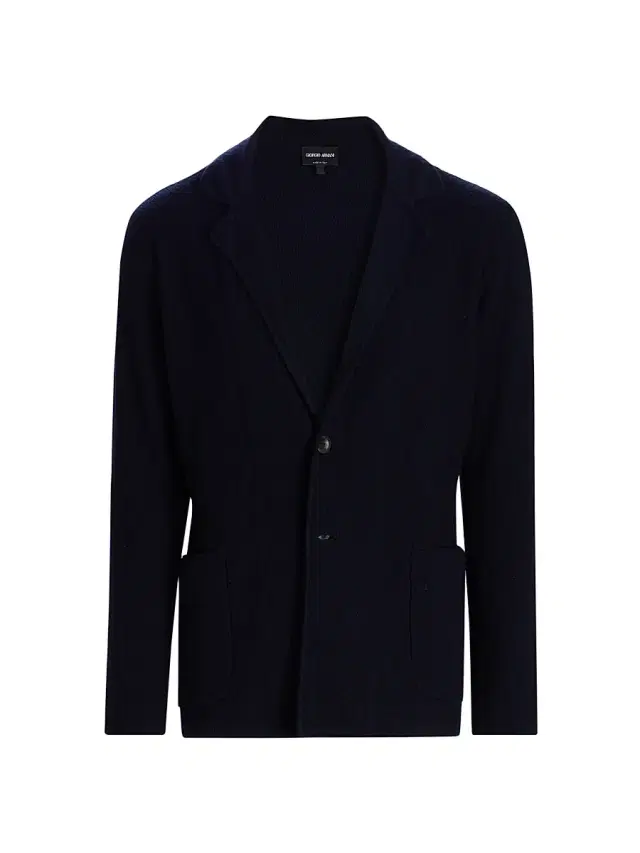 Men's Wool-Blend Knit Blazer - Solid Medieval Men's Wool-Blend Knit Blazer - Solid Medieval
