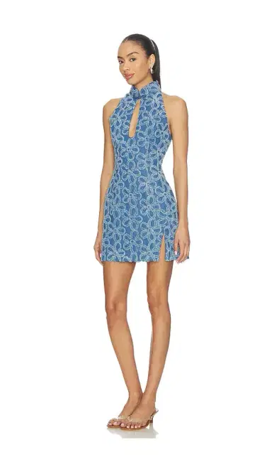 SAU LEE Eva Denim Dress | Thumbnail 2 SAU LEE Eva Denim Dress | Thumbnail 2