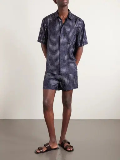 Saint Laurent Printed Silk-Voile Shirt - Men | Thumbnail 2 Saint Laurent Printed Silk-Voile Shirt - Men | Thumbnail 2