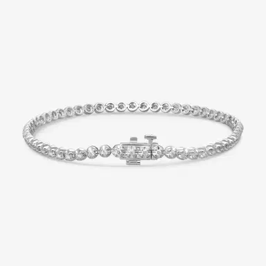 Ina Mar Ina Mar 14K White Gold 1.00 ctw Round Diamond 4-Prong Tennis Bracelet by The Solist | Thumbnail 2 Ina Mar Ina Mar 14K White Gold 1.00 ctw Round Diamond 4-Prong Tennis Bracelet by The Solist | Thumbnail 2