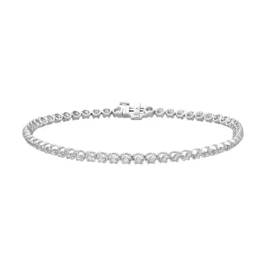 Ina Mar Ina Mar 14K White Gold 1.00 ctw Round Diamond 4-Prong Tennis Bracelet by The Solist | Thumbnail 1 Ina Mar Ina Mar 14K White Gold 1.00 ctw Round Diamond 4-Prong Tennis Bracelet by The Solist | Thumbnail 1