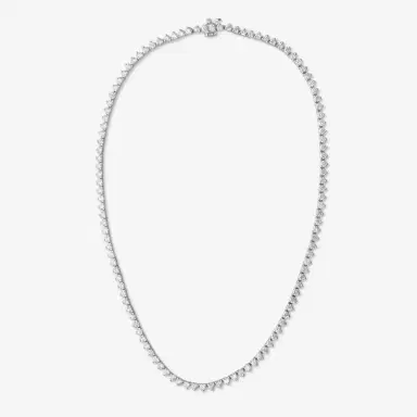 Ina Mar Ina Mar 14K White Gold 10.00 ctw Round Diamond Martini Tennis Necklace N1154E-FW-1000F - by The Solist | Thumbnail 3 Ina Mar Ina Mar 14K White Gold 10.00 ctw Round Diamond Martini Tennis Necklace N1154E-FW-1000F - by The Solist | Thumbnail 3