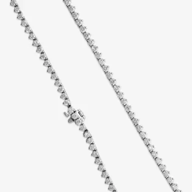 Ina Mar Ina Mar 14K White Gold 10.00 ctw Round Diamond Martini Tennis Necklace N1154E-FW-1000F - by The Solist | Thumbnail 6 Ina Mar Ina Mar 14K White Gold 10.00 ctw Round Diamond Martini Tennis Necklace N1154E-FW-1000F - by The Solist | Thumbnail 6