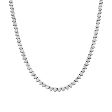 Ina Mar Ina Mar 14K White Gold 15.00 ctw Round Diamond Martini Tennis Necklace N1154F-FW-1500F - by The Solist | Thumbnail 1 Ina Mar Ina Mar 14K White Gold 15.00 ctw Round Diamond Martini Tennis Necklace N1154F-FW-1500F - by The Solist | Thumbnail 1