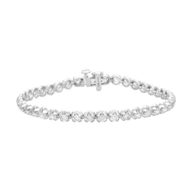 Ina Mar Ina Mar 14K White Gold 3.00 ctw Round Diamond 4-Prong Tennis Bracelet by The Solist | Thumbnail 1 Ina Mar Ina Mar 14K White Gold 3.00 ctw Round Diamond 4-Prong Tennis Bracelet by The Solist | Thumbnail 1