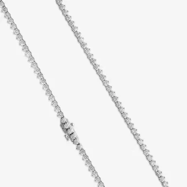 Ina Mar Ina Mar 14K White Gold 8.00 ctw Round Diamond Martini Tennis Necklace N1154D-FW-800F - by The Solist | Thumbnail 4 Ina Mar Ina Mar 14K White Gold 8.00 ctw Round Diamond Martini Tennis Necklace N1154D-FW-800F - by The Solist | Thumbnail 4