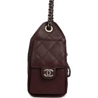 Chanel Chanel Mini 25 Hobo Bag Burgundy Caviar Aged Ruthenium Hardware | Thumbnail 3 Chanel Chanel Mini 25 Hobo Bag Burgundy Caviar Aged Ruthenium Hardware | Thumbnail 3