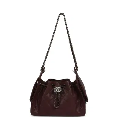 Chanel Chanel Mini 25 Hobo Bag Burgundy Caviar Aged Ruthenium Hardware | Thumbnail 6 Chanel Chanel Mini 25 Hobo Bag Burgundy Caviar Aged Ruthenium Hardware | Thumbnail 6