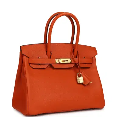 HERMÈS Hermes Birkin 30 Feu Epsom Gold Hardware | Thumbnail 2 HERMÈS Hermes Birkin 30 Feu Epsom Gold Hardware | Thumbnail 2