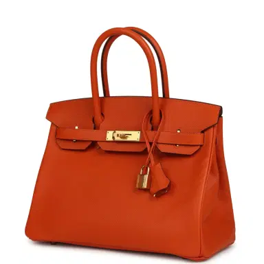HERMÈS Hermes Birkin 30 Feu Epsom Gold Hardware | Thumbnail 3 HERMÈS Hermes Birkin 30 Feu Epsom Gold Hardware | Thumbnail 3