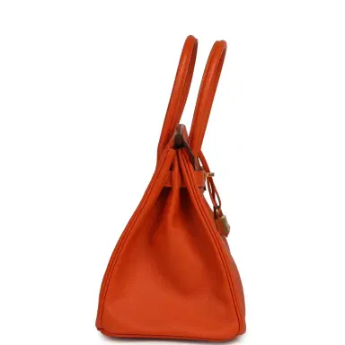 HERMÈS Hermes Birkin 30 Feu Epsom Gold Hardware | Thumbnail 4 HERMÈS Hermes Birkin 30 Feu Epsom Gold Hardware | Thumbnail 4
