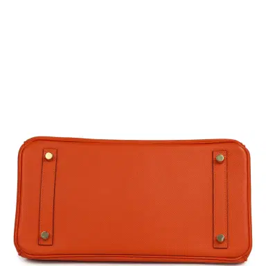HERMÈS Hermes Birkin 30 Feu Epsom Gold Hardware | Thumbnail 6 HERMÈS Hermes Birkin 30 Feu Epsom Gold Hardware | Thumbnail 6