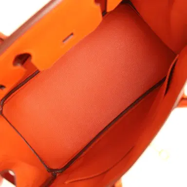 HERMÈS Hermes Birkin 30 Feu Epsom Gold Hardware | Thumbnail 8 HERMÈS Hermes Birkin 30 Feu Epsom Gold Hardware | Thumbnail 8