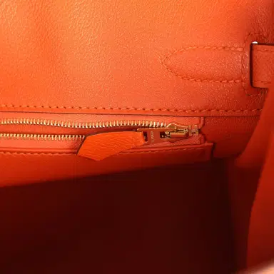 HERMÈS Hermes Birkin 30 Feu Epsom Gold Hardware | Thumbnail 9 HERMÈS Hermes Birkin 30 Feu Epsom Gold Hardware | Thumbnail 9