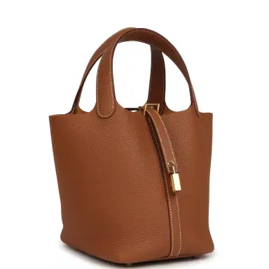HERMÈS Hermes Picotin Lock 18 Gold Clemence Gold Hardware | Thumbnail 2 HERMÈS Hermes Picotin Lock 18 Gold Clemence Gold Hardware | Thumbnail 2