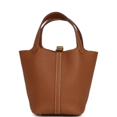 HERMÈS Hermes Picotin Lock 18 Gold Clemence Gold Hardware | Thumbnail 4 HERMÈS Hermes Picotin Lock 18 Gold Clemence Gold Hardware | Thumbnail 4