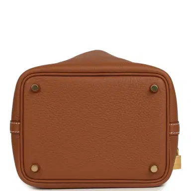 HERMÈS Hermes Picotin Lock 18 Gold Clemence Gold Hardware | Thumbnail 6 HERMÈS Hermes Picotin Lock 18 Gold Clemence Gold Hardware | Thumbnail 6