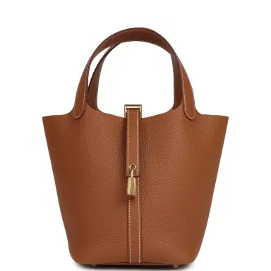 HERMÈS Hermes Picotin Lock 18 Gold Clemence Gold Hardware | Thumbnail 1 HERMÈS Hermes Picotin Lock 18 Gold Clemence Gold Hardware | Thumbnail 1