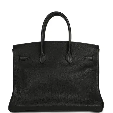 HERMÈS Vintage Hermes Birkin 35 Black Togo Gold Hardware | Thumbnail 4 HERMÈS Vintage Hermes Birkin 35 Black Togo Gold Hardware | Thumbnail 4