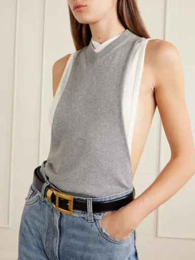 Versace Cut-out Knitted Cotton Vest | Thumbnail 2 Versace Cut-out Knitted Cotton Vest | Thumbnail 2