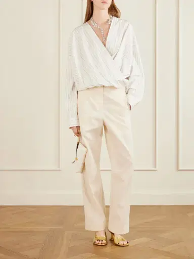 Dries Van Noten Pincks Wide-leg Cotton-poplin Pants | Thumbnail 2 Dries Van Noten Pincks Wide-leg Cotton-poplin Pants | Thumbnail 2
