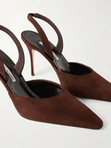 Manolo Blahnik Borelapla 90 Suede Slingback Pumps | Thumbnail 5 Manolo Blahnik Borelapla 90 Suede Slingback Pumps | Thumbnail 5