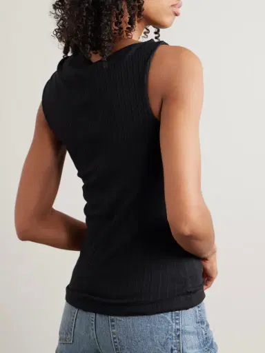 RÙADH Toga Draped Ribbed Organic Cotton And Modal-blend Top | Thumbnail 3 RÙADH Toga Draped Ribbed Organic Cotton And Modal-blend Top | Thumbnail 3