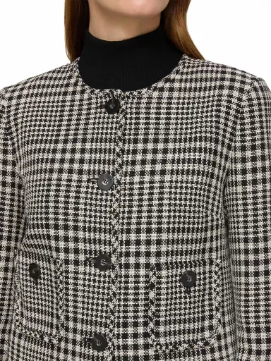 LAFAYETTE 148 Grid Plaid Corded Cotton Patch Pocket Cropped Jacket | Thumbnail 5 LAFAYETTE 148 Grid Plaid Corded Cotton Patch Pocket Cropped Jacket | Thumbnail 5