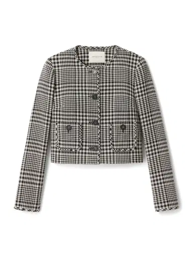 LAFAYETTE 148 Grid Plaid Corded Cotton Patch Pocket Cropped Jacket | Thumbnail 1 LAFAYETTE 148 Grid Plaid Corded Cotton Patch Pocket Cropped Jacket | Thumbnail 1