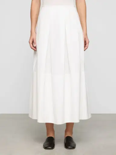 LAFAYETTE 148 Inverted Pleat Cotton Maxi Skirt | Thumbnail 2 LAFAYETTE 148 Inverted Pleat Cotton Maxi Skirt | Thumbnail 2