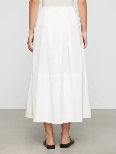 LAFAYETTE 148 Inverted Pleat Cotton Maxi Skirt | Thumbnail 3 LAFAYETTE 148 Inverted Pleat Cotton Maxi Skirt | Thumbnail 3