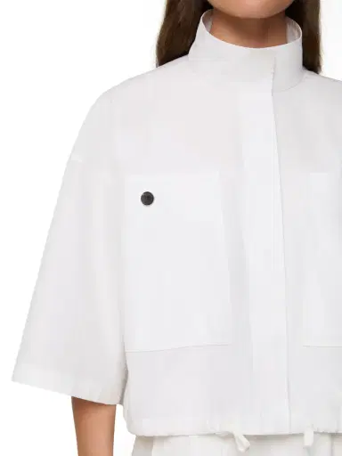 LAFAYETTE 148 Short-Sleeve Oversized Cotton Shirt Jacket | Thumbnail 5 LAFAYETTE 148 Short-Sleeve Oversized Cotton Shirt Jacket | Thumbnail 5