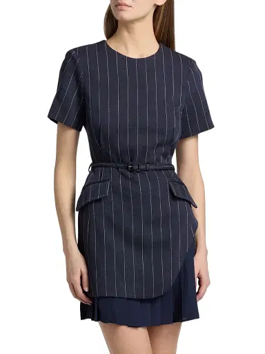 Simkhai Women's Blakely Striped Layered Minidress | Thumbnail 3 Simkhai Women's Blakely Striped Layered Minidress | Thumbnail 3